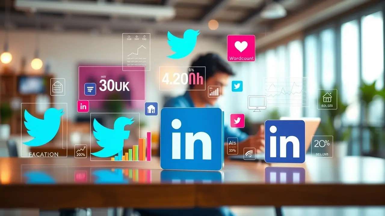 วิธีเพิ่มประสิทธิภาพการนับคำสำหรับโซเชียลมีเดีย (Twitter, Facebook, LinkedIn)